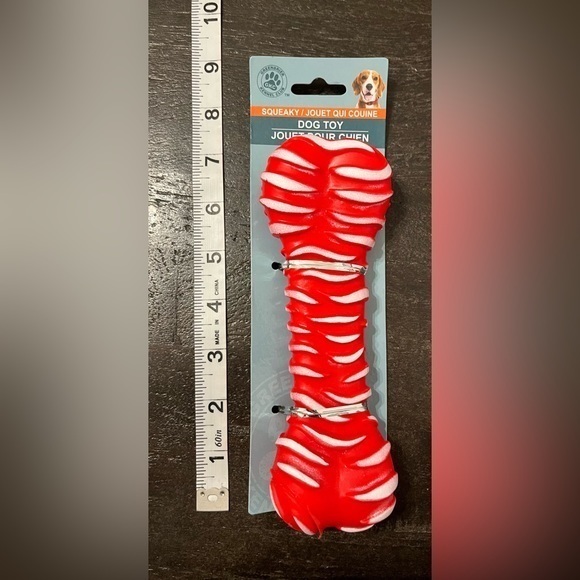 Red Dog Bowl Treat Cannister Squeaky Chew Toy Scripture Pets‎ Paws Dish Gift - Picture 3 of 6